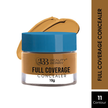 Beauty Berry Full Coverage Concealer, Easy to Blend, Ultra Lightweight & Long Lasting Concealer | Creamy Texture, Highly Pigmented, Waterproof Concealer for Face Makeup (CONTOUR-11, 1)